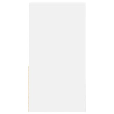 vidaXL Κομοδίνο με συρτάρι Λευκό 35x34x66,5cm 1 τεμ.