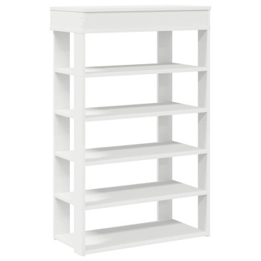 vidaXL Παπουτσοθήκη Λευκή 60x30x98cm από Επεξεργασμένο Ξύλο