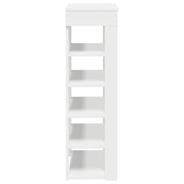 vidaXL Παπουτσοθήκη Λευκή 60x30x98cm από Επεξεργασμένο Ξύλο