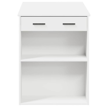vidaXL Γραφείο με συρτάρι ράφι Λευκό 102x62x77,5cm Κατασκευασμένο ξύλο