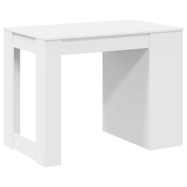 vidaXL Γραφείο με συρτάρι ράφι Λευκό 102x62x77,5cm Κατασκευασμένο ξύλο