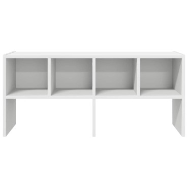 vidaXL Ράφι παπουτσιών στοιβαζόμενο λευκό 89,5x30x40 cm