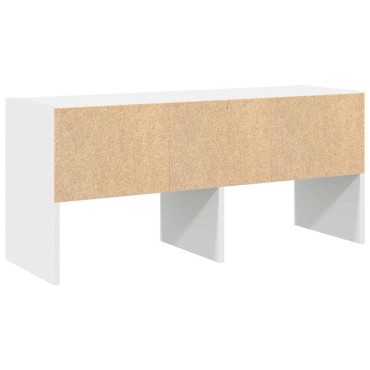 vidaXL Ράφι παπουτσιών στοιβαζόμενο λευκό 89,5x30x40 cm