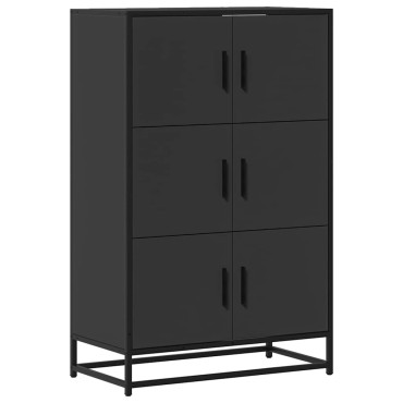 vidaXL Ντουλάπι Μαύρο από 68x35x106,5cm Επεξεργασμένο Ξύλο μέταλλο 1 τεμ.