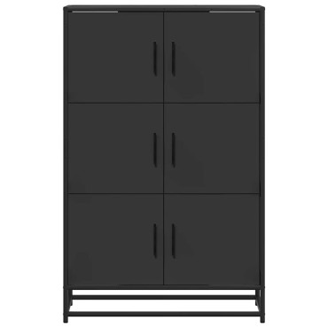 vidaXL Ντουλάπι Μαύρο από 68x35x106,5cm Επεξεργασμένο Ξύλο μέταλλο 1 τεμ.