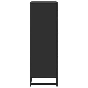 vidaXL Ντουλάπι Μαύρο από 68x35x106,5cm Επεξεργασμένο Ξύλο μέταλλο 1 τεμ.