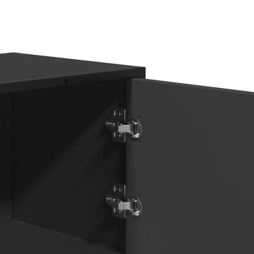 vidaXL Ντουλάπι Μαύρο από 68x35x106,5cm Επεξεργασμένο Ξύλο μέταλλο 1 τεμ.