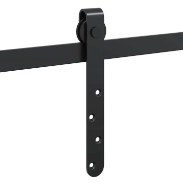vidaXL Κιτ συρόμενης πόρτας γραφείου 244 cm από ανθρακούχο χάλυβα
