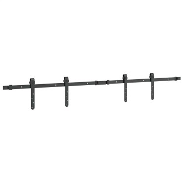 vidaXL Κιτ συρόμενης ντουλάπας 152 cm Ανθρακούχο ατσάλι