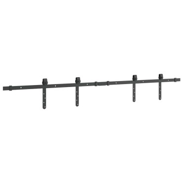vidaXL Κιτ συρόμενης ντουλάπας 152 cm Ανθρακούχο ατσάλι