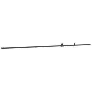 vidaXL Κιτ συρόμενης πόρτας γραφείου 244 cm από ανθρακούχο χάλυβα