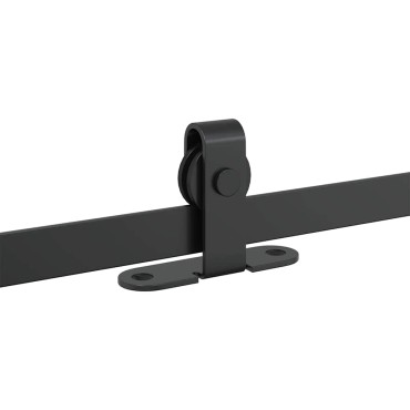 vidaXL Κιτ συρόμενης πόρτας γραφείου 244 cm από ανθρακούχο χάλυβα