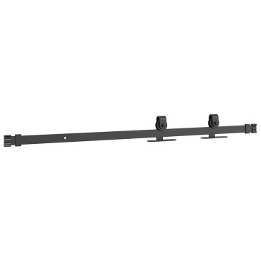 vidaXL Κιτ συρόμενης πόρτας γραφείου 91 cm από ανθρακούχο χάλυβα
