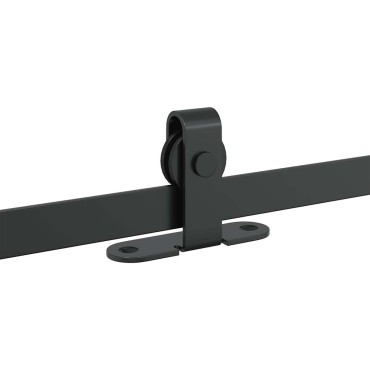 vidaXL Κιτ συρόμενης πόρτας γραφείου 91 cm από ανθρακούχο χάλυβα