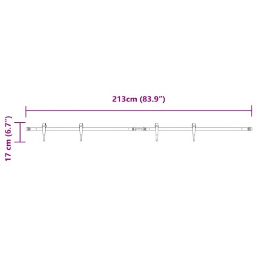 vidaXL Κιτ συρόμενης πόρτας γραφείου 213 cm από ανθρακούχο χάλυβα
