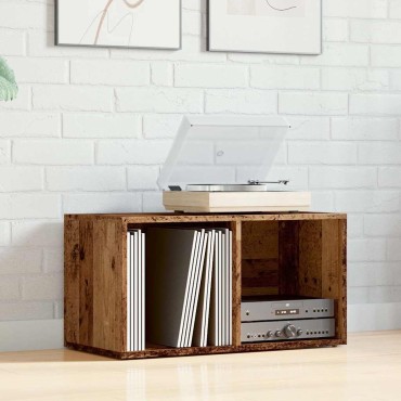 vidaXL LP Κουτί Αποθήκευσης Όψη Παλαιού Ξύλου 69,5x34x36cm Επεξ.Ξύλο