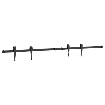 vidaXL Κιτ συρόμενης ντουλάπας 152 cm Ανθρακούχο ατσάλι