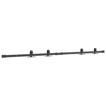 vidaXL Κιτ συρόμενης ντουλάπας 152 cm Ανθρακούχο ατσάλι