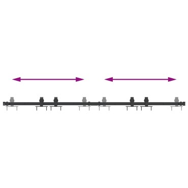 vidaXL Κιτ συρόμενης ντουλάπας 152 cm Ανθρακούχο ατσάλι
