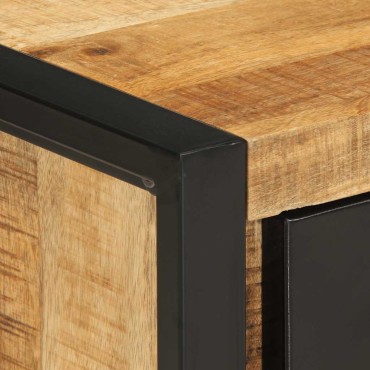 vidaXL Κομοδίνο 35x34x45cm Στερεό ακατέργαστο ξύλο Μάνγκο 1 τεμ.