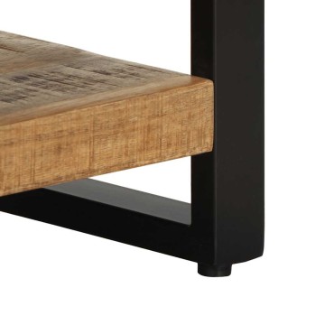 vidaXL Κομοδίνο 35x34x45cm Στερεό ακατέργαστο ξύλο Μάνγκο 1 τεμ.