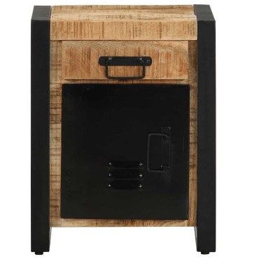vidaXL Κομοδίνο 40x30x50cm Στερεό ακατέργαστο ξύλο Μάνγκο 1 τεμ.
