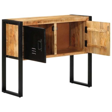 vidaXL Ντουλάπι κονσόλας 90x35x75cm Μασίφ ακατέργαστο ξύλο Μάνγκο 1 τεμ.