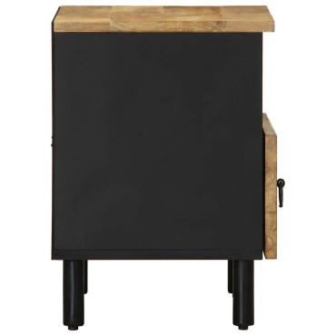 vidaXL Κρεβατοκάμαρα Μαύρο 40x33x46cm Στερεό ακατέργαστο ξύλο Mango 1 τεμ.