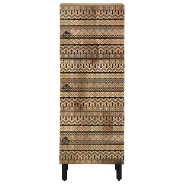 vidaXL Ψηλός Μπουφές 40x33,5x110cm από Ακατέργαστο Ξύλο Μάνγκο