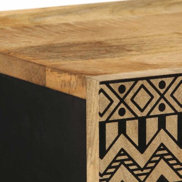 vidaXL Ψηλός Μπουφές 40x33,5x110cm από Ακατέργαστο Ξύλο Μάνγκο