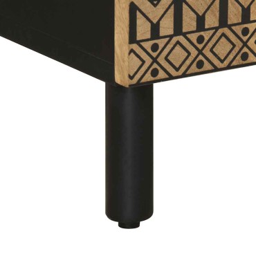 vidaXL Ψηλός Μπουφές 40x33,5x110cm από Ακατέργαστο Ξύλο Μάνγκο