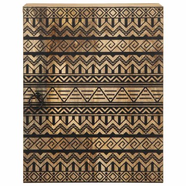 vidaXL κρεμαστό ντουλάπι μπάνιου μαύρο 38x33,5x48cm μασίφ ξύλο Mango