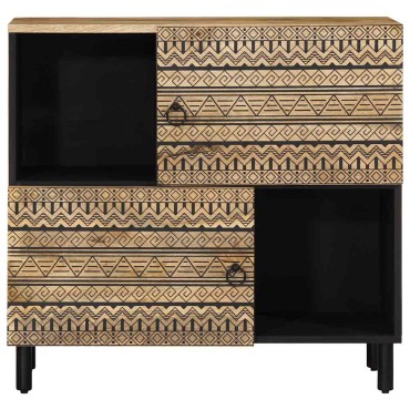 vidaXL Μπουφές 80x33,5x75cm από Μασίφ Ακατέργαστο Ξύλο Μάνγκο