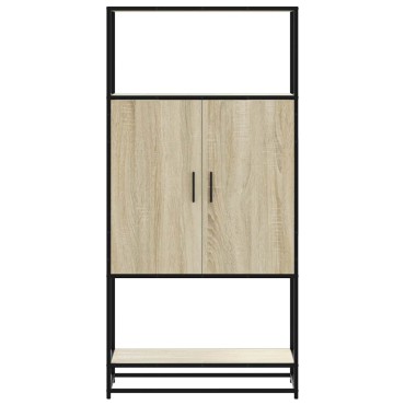 vidaXL Highboard Δρυς sonoma 68x35x139cm Επεξεργασμένο ξύλο μέταλλο 1 τεμ.