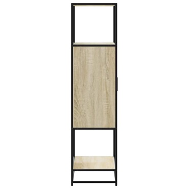 vidaXL Highboard Δρυς sonoma 68x35x139cm Επεξεργασμένο ξύλο μέταλλο 1 τεμ.