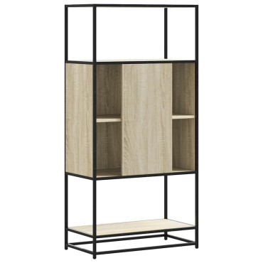 vidaXL Highboard Δρυς sonoma 68x35x139cm Επεξεργασμένο ξύλο μέταλλο 1 τεμ.