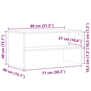 vidaXL Έπιπλο Τηλεόρασης Αρτισιανή Δρυς 80x40x40cm Επεξ. Ξύλο