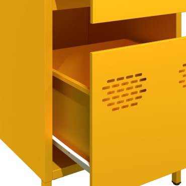 vidaXL Ντουλάπι Μουσταρδί 35x39x73,5cm από Χάλυβα Ψυχρής Έλασης 1 τεμ.