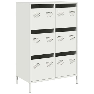 vidaXL Ντουλάπι Λευκό 68x39x101,5cm από Χάλυβα 1 τεμ.