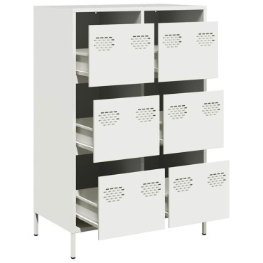 vidaXL Ντουλάπι Λευκό 68x39x101,5cm από Χάλυβα 1 τεμ.