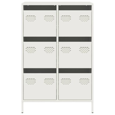 vidaXL Ντουλάπι Λευκό 68x39x101,5cm από Χάλυβα 1 τεμ.