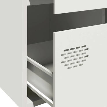 vidaXL Ντουλάπι Λευκό 68x39x101,5cm από Χάλυβα 1 τεμ.