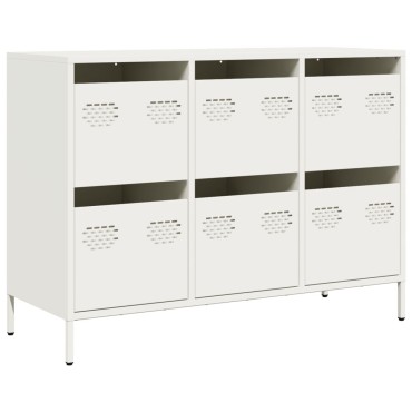 vidaXL Σκευοθήκη Λευκό 101,5x39x73,5cm Ατσάλι ψυχρής έλασης 1 τεμ.