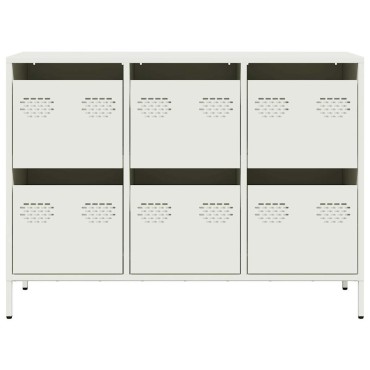 vidaXL Σκευοθήκη Λευκό 101,5x39x73,5cm Ατσάλι ψυχρής έλασης 1 τεμ.