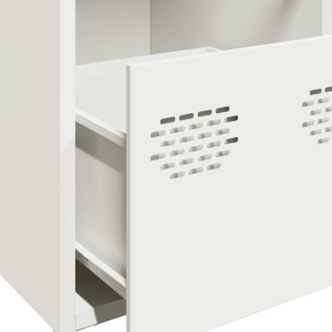 vidaXL Σκευοθήκη Λευκό 101,5x39x73,5cm Ατσάλι ψυχρής έλασης 1 τεμ.
