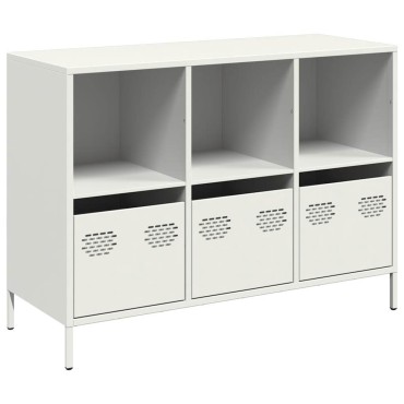 vidaXL Σκευοθήκη Λευκό 101,5x39x73,5cm Ατσάλι ψυχρής έλασης 1 τεμ.