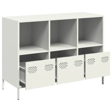 vidaXL Σκευοθήκη Λευκό 101,5x39x73,5cm Ατσάλι ψυχρής έλασης 1 τεμ.