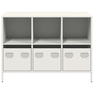vidaXL Σκευοθήκη Λευκό 101,5x39x73,5cm Ατσάλι ψυχρής έλασης 1 τεμ.