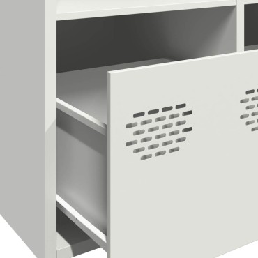 vidaXL Σκευοθήκη Λευκό 101,5x39x73,5cm Ατσάλι ψυχρής έλασης 1 τεμ.
