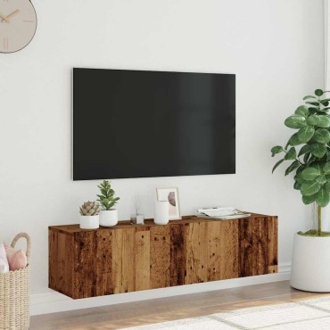 vidaXL Ντουλάπι Τηλεόρασης Τοίχου Παλιό Ξύλο 120x30x30cm Επ. Ξύλο